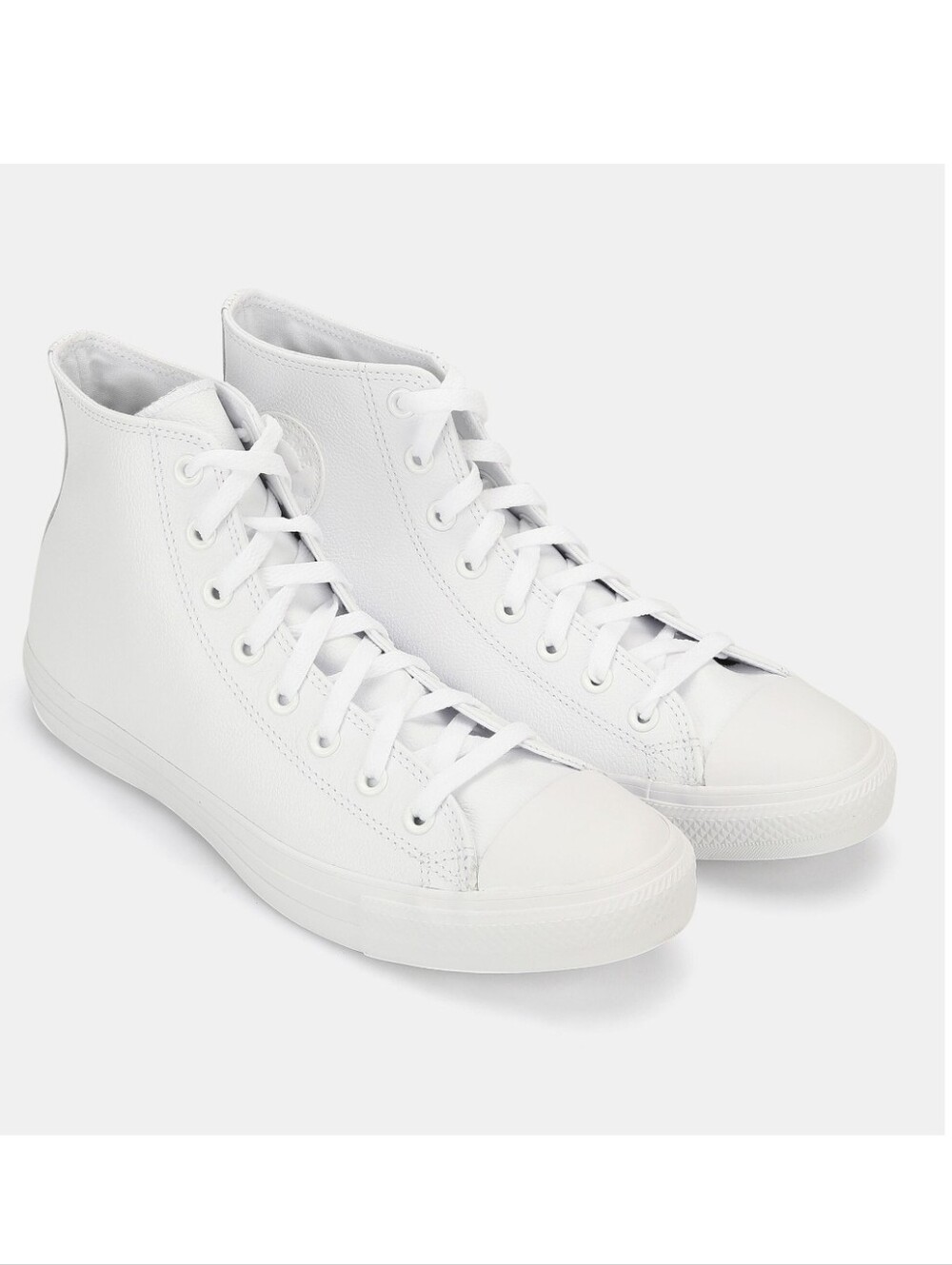 Converse White Leather High Top Sneakers Men's 10.5 / Women's 12.5